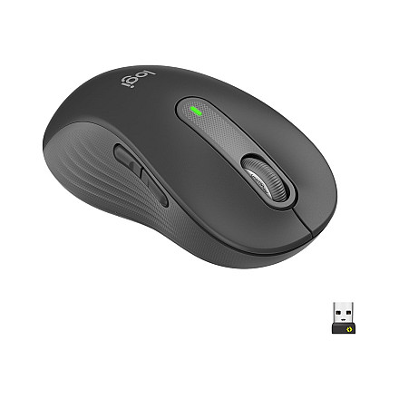 Logitech Signature M650 L Left Wireless Mouse, RF Wireless + Bluetooth, 2000 DPI, Graphite | Logitech - 1