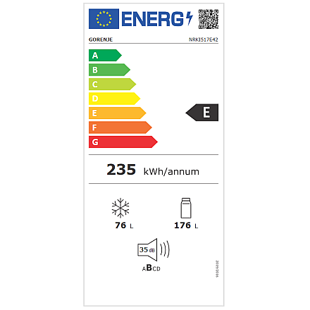Gorenje Refrigerator NRKI517E42 Energy efficiency class E Built-in - 7