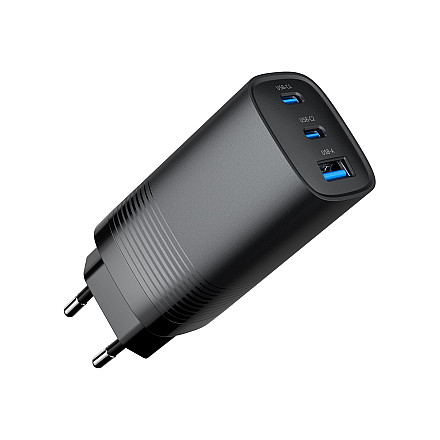 Cablexpert 3-port 65 W GaN USB PowerDelivery fast charger | TA-UC-PDQC65-01-BK - 2