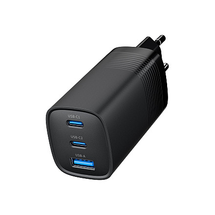 Cablexpert 3-port 65 W GaN USB PowerDelivery fast charger | TA-UC-PDQC65-01-BK - 3