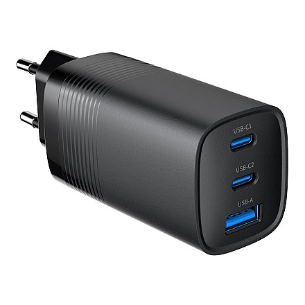 Cablexpert 3-port 65 W GaN USB PowerDelivery fast charger | TA-UC-PDQC65-01-BK - 4