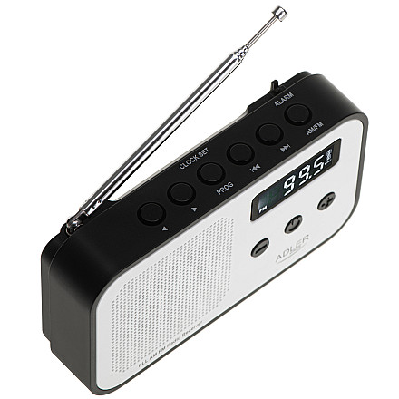 Adler | Digital radio PLL AM/FM | AD 1907 | Alarm function | White/Black - 6