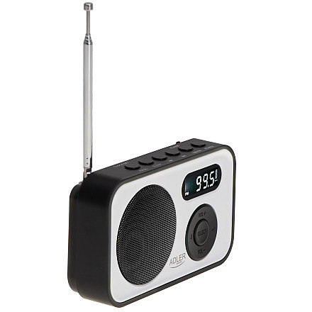 Adler | PLL AM/FM Digital Radio | AD 1906 | Alarm function | White/Black - 1