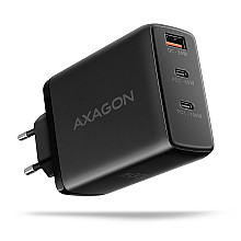 AXAGON GaN wallcharger, 3x port (USB-A + 2x USB-C), PD3.0