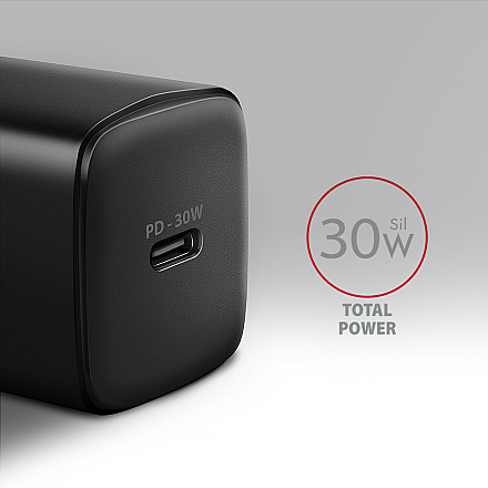 AXAGON Sil wallcharger 1x port USB-C, PD3.0/PPS/QC4+/SFC/AFC/Apple, 30W | ACU-PD30 - 4
