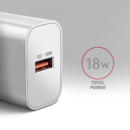 AXAGON Wallcharger 1x port USB-A, QC3.0/AFC/FCP/Apple, 18W | ACU-QC18W - 2