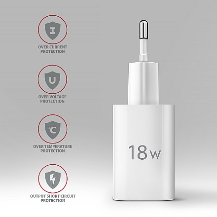AXAGON Wallcharger 1x port USB-A, QC3.0/AFC/FCP/Apple, 18W | ACU-QC18W - 5