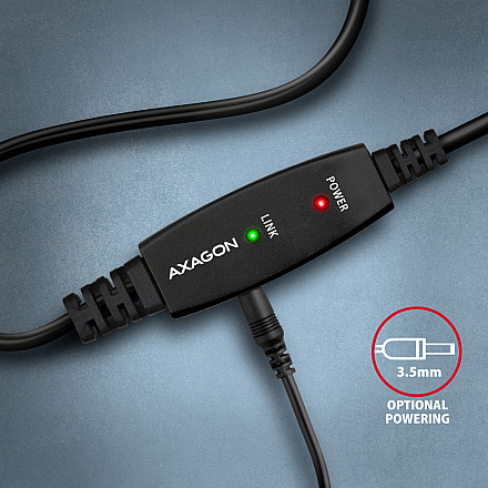 AXAGON USB repeater cable, 15m | ADR-215B | USB Type A - USB Type B - 6