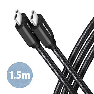 AXAGON Data and charging USB 3.2 Gen 1 cable, 1.5 m | BUCM3-CM15AB | USB Type C - USB Type C