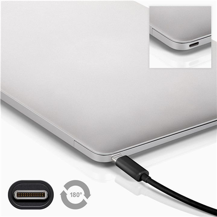 Goobay | Kabel USB-C | Męski | 9-pinowy USB typu A | Męski | Czarny | 24-pinowy USB-C | 2 m - 2
