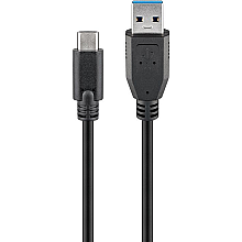 Goobay | Kabel USB-C | Męski | 9-pinowy USB typu A | Męski | Czarny | 24-pinowy USB-C | 2 m