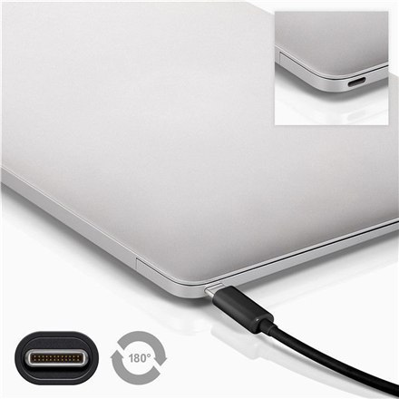 Goobay | Kabel USB-C | Męski | 9-pinowy USB typu A | Męski | Czarny | 24-pinowy USB-C | 2 m - 4