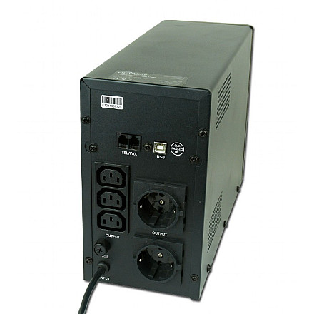 EnerGenie UPS with USB and LCD display, Black | EG-UPS-034 | 1500 VA | 900 W - 2