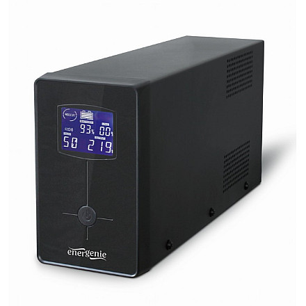 EnerGenie UPS with USB and LCD display, Black | EG-UPS-034 | 1500 VA | 900 W - 1