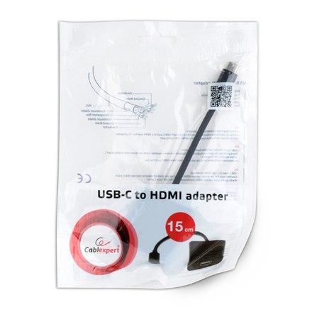 Адаптер wideo Cablexpert 19-pinowe HDMI typu A жіночі 24-pinowe USB-C - 4