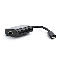 Адаптер wideo Cablexpert 19-pinowe HDMI typu A жіночі 24-pinowe USB-C