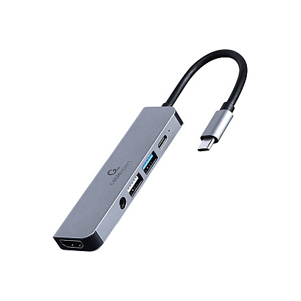 Cablexpert USB Type-C 5-in-1 multi-port adapter (Hub + HDMI + PD + stereo audio) | A-CM-COMBO5-02 - 1