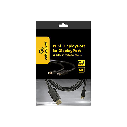 Cablexpert Mini DisplayPort to DisplayPort digital interface cable | CCP-mDP2-6 | Black | 1.8 m - 3
