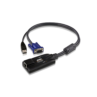 Aten | Adapter KVM USB VGA | 1 x RJ-45 żeński, 1 x USB męski, 1 x HDB-15 męski