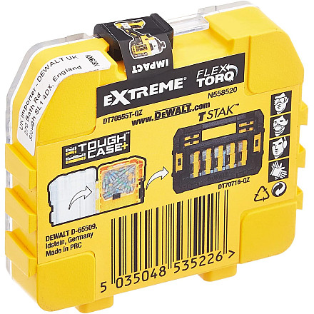 DEWALT DT70555T-QZ Extreme FLEXTORQ 25pc Set PH2 25mm in Small Bulk Storage Case - 2