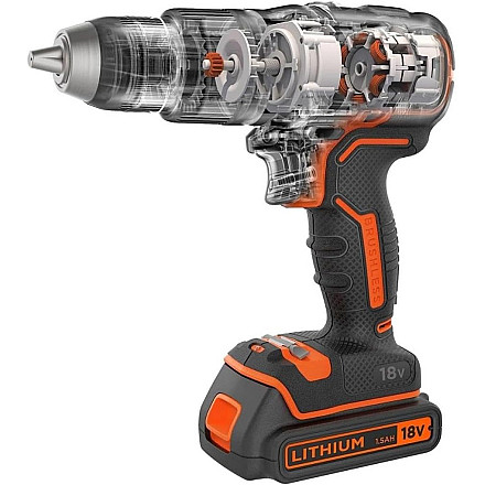 BLACK & DECKER 18V Drill Driver with 2x2.0 Ah Batteries | BCD383D2XK-QW - 2