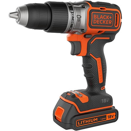 BLACK & DECKER 18V Drill Driver with 2x2.0 Ah Batteries | BCD383D2XK-QW - 1