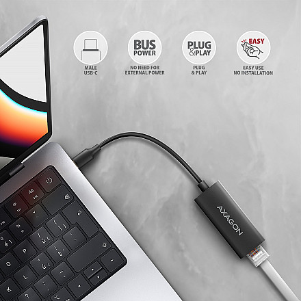 AXAGON ADE-ARC USB-C Gigabit Ethernet Адаптер - 3