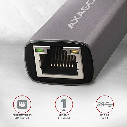 AXAGON ADE-TR Compact aluminum USB 3.2 Gen 1 Gigabit Ethernet 10/100/1000Mbit adapter with automatic installation - 2
