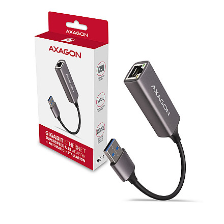 AXAGON ADE-TR Compact aluminum USB 3.2 Gen 1 Gigabit Ethernet 10/100/1000Mbit adapter with automatic installation - 6