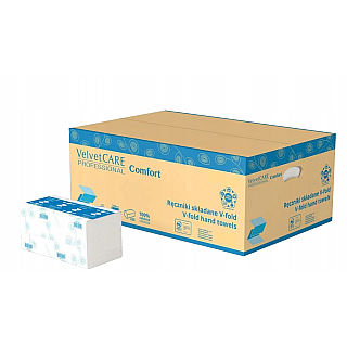 VELVET CARE Ręcznik papierowy ZZ biały celuloza 3000 sztuk 2-warstwowy