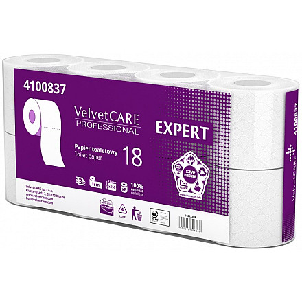 Papier Toaletowy VELVET Expert, 3-warstwowy, 8szt., biały - 1