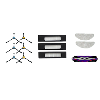 Midea | Spare Parts Kit: 6x Side Brush, 1x Main Brush, 3x HEPA Filter, 2x Mopping Cloth for M7Pro/S8+