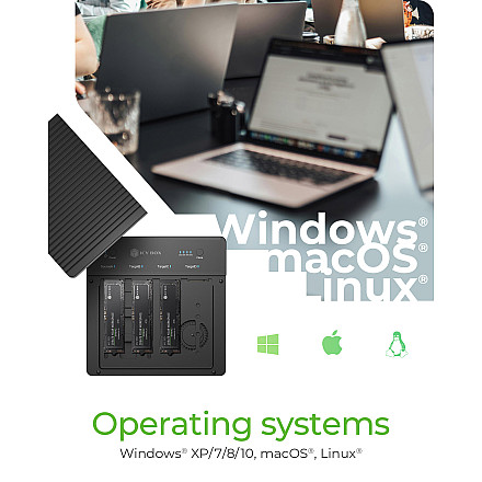 Raidsonic 4-Bays USB4 Duplicator (1:3 clone) for NVMe M.2 SSD | IB-4013MCL-C4 - 5