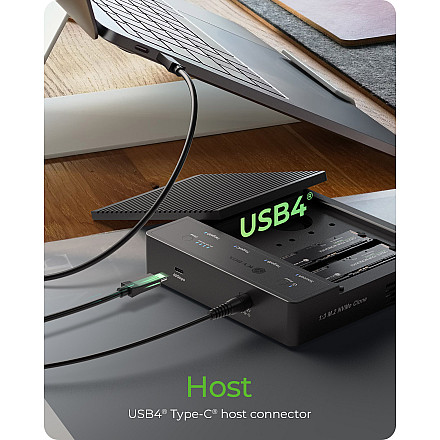 Raidsonic 4-Bays USB4 Duplicator (1:3 clone) for NVMe M.2 SSD | IB-4013MCL-C4 - 6