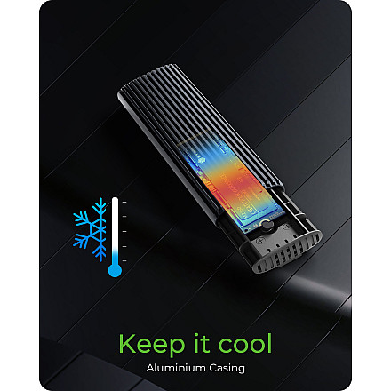 Raidsonic | M.2 NVMe and SATA SSD Enclosure via USB Type-C | IB-1808MCT-CU31 - 3
