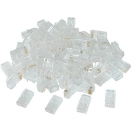 Modular plug (adapter) 8P8C for solid CAT6 LAN cable, 10 pcs per bag | Cablexpert - 2