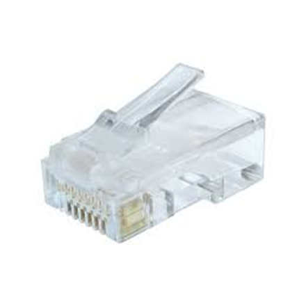 Modular plug (adapter) 8P8C for solid CAT6 LAN cable, 10 pcs per bag | Cablexpert - 1