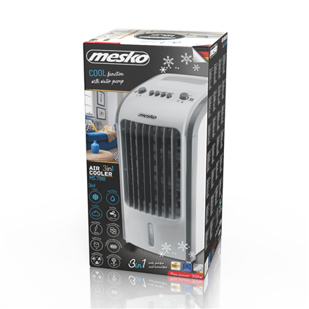 Mesko MS 7918 Охолоджувач повітря 3в1, напільний, 3 режими роботи: охолодження, очищення, зволоження, білий - 2
