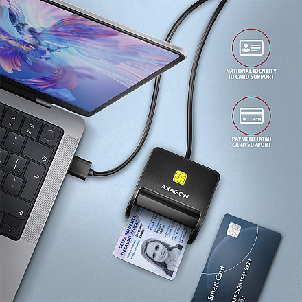 AXAGON Compact desktop USB contact Smart - 4
