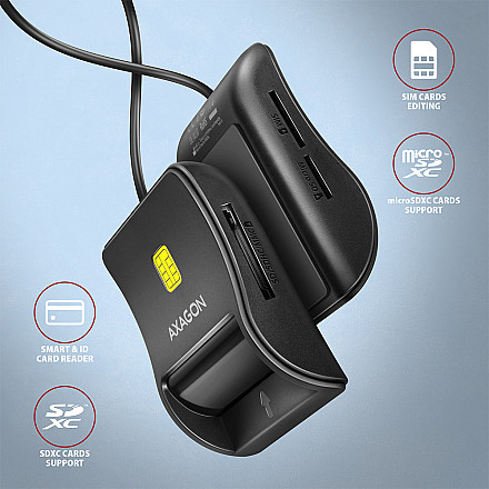 AXAGON Compact desktop USB contact Smart - 2