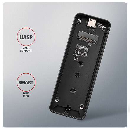 AXAGON USB-C 20Gbps - M.2 NVMe SSD ARMORED Box | EEM2-20G - 8