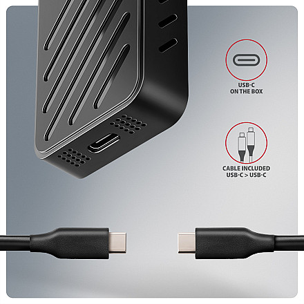 AXAGON USB-C 20Gbps - M.2 NVMe SSD ARMORED Box | EEM2-20G - 6