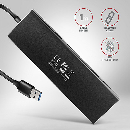 AXAGON SuperSpeed USB-A FLAT Hub | HUE-F7A - 6