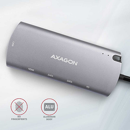 AXAGON SuperSpeed USB-C Combo 6in1 Hub | HMC-6M2 - 9