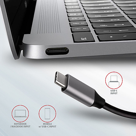 AXAGON SuperSpeed USB-C Combo 6in1 Hub | HMC-6M2 - 8