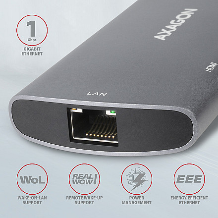 AXAGON SuperSpeed USB-C Combo 6in1 Hub | HMC-6M2 - 4