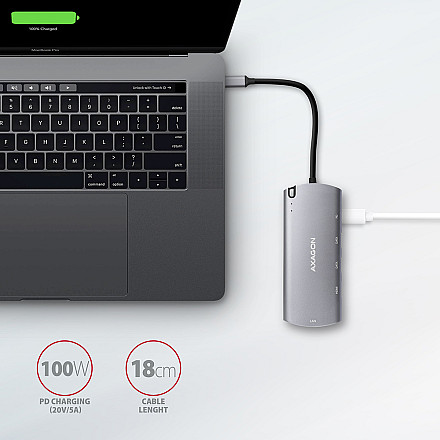 AXAGON SuperSpeed USB-C Combo 6in1 Hub | HMC-6M2 - 6