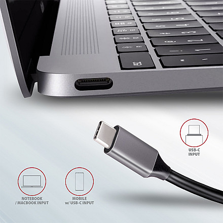 AXAGON SuperSpeed USB-C COMBO 5in1 Hub | HMC-5 - 7
