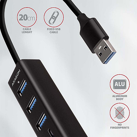 AXAGON SuperSpeed USB-A Hub and Card Reader | HMA-CR3A - 5