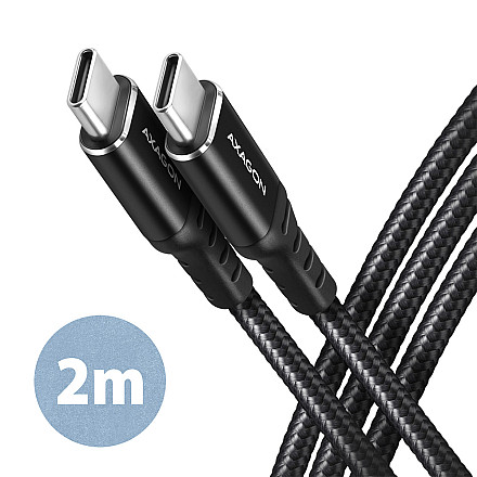 AXAGON Data and charging cable, 2 m | BUCM-CM20AB | USB Type C to USB Type C - 1